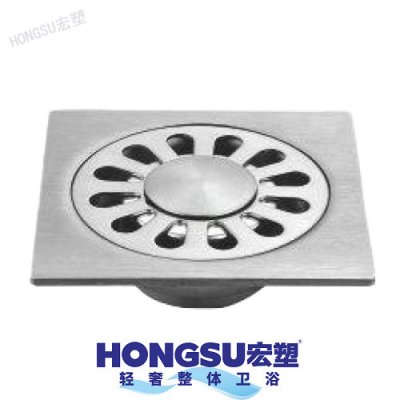 宏塑不锈钢地漏单用/双用（防臭）